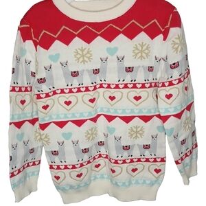 Andy & Evan Colorful Patterned Knit Sweater Girls 3T Comfy Winter